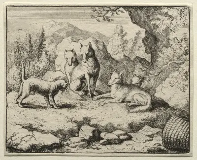 Die Katze ruft Reynard vor Gericht von Allaert van Everdingen