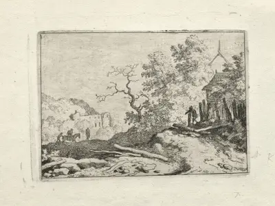 The Hut with the Rustic Fence av Allaert van Everdingen