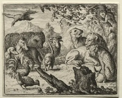 Der Hof des Löwen von Allaert van Everdingen