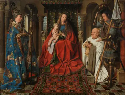 Madonna with Canon Joris van der Paele av Jan van Eyck