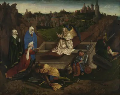The Three Marys at the Tomb av Jan van Eyck