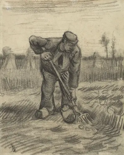 Aardappelrooier av Vincent van Gogh