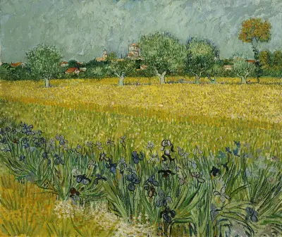 Field with flowers near Arles av Vincent van Gogh
