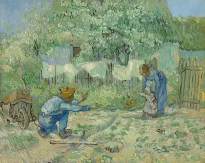 First Steps, after Millet av Vincent van Gogh