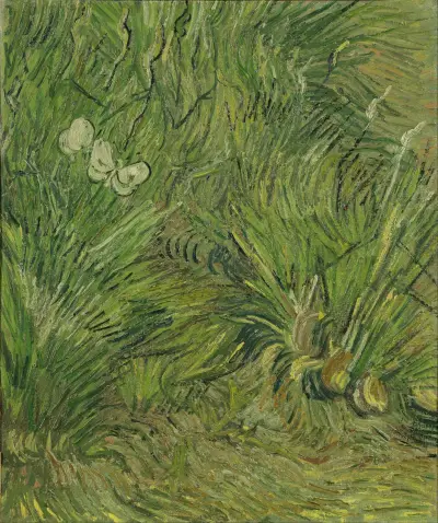 Garden with butterflies av Vincent van Gogh