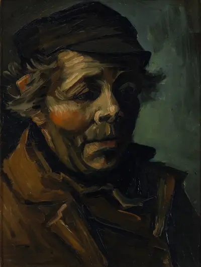 Head Of A Peasant, 1884 av Vincent van Gogh