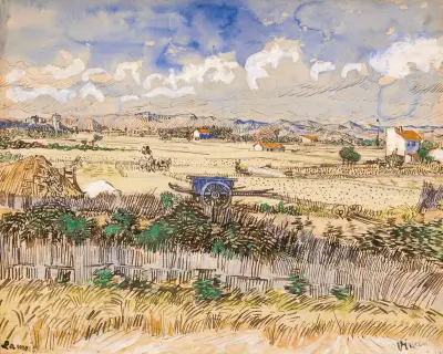 La Moisson en Provence av Vincent van Gogh