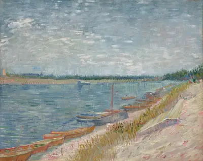 Les canots amarrés av Vincent van Gogh