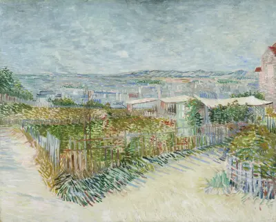 Montmartre; behind the Moulin de la Galette av Vincent van Gogh