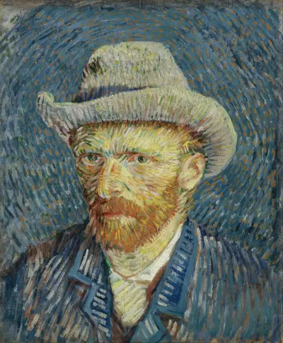 Self-portrait with grey felt hat av Vincent van Gogh