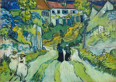Stairway at Auvers av Vincent van Gogh