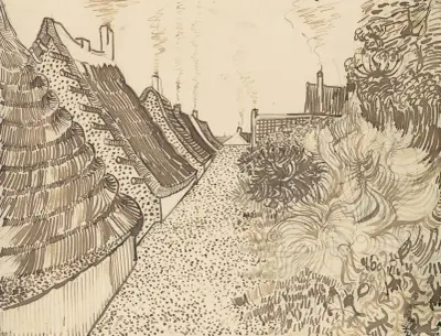 Street in Saintes-Maries-de-la-Mer av Vincent van Gogh