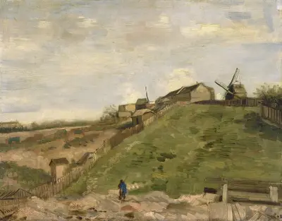 The hill of Montmartre with stone quarry, 1886 – nr 1 av Vincent van Gogh