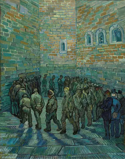 The Prison Courtyard av Vincent van Gogh