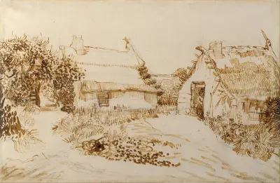 Two Cottages at Saintes-Maries-de-la-Mer av Vincent van Gogh