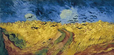 Vetefält med kråkor av Vincent van Gogh