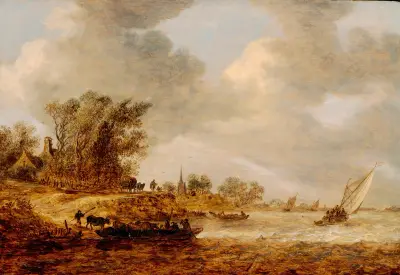 Ein windiger Tag von Jan van Goyen