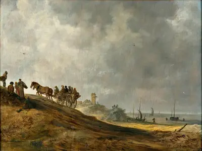 Strandbild av Jan van Goyen