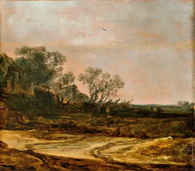Hus i dynerna av Jan van Goyen