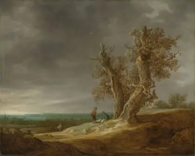 Landscape with Two Oaks av Jan van Goyen