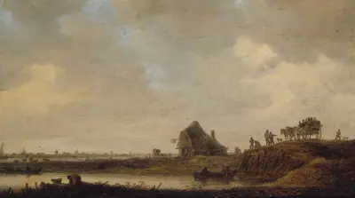 Värdshuset vid floden av Jan van Goyen