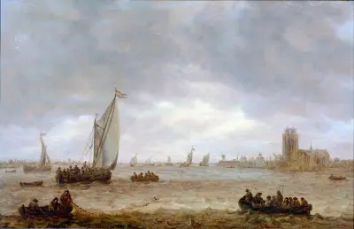 Maas mynning (Dordrecht) av Jan van Goyen