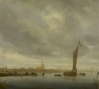Flodlandskap av Jan van Goyen