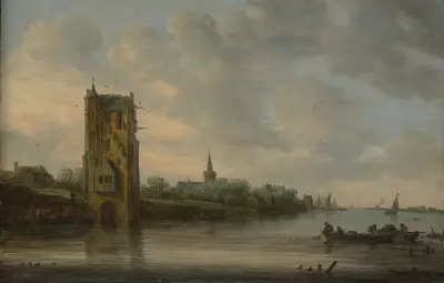 Pelkusporten nära Utrecht av Jan van Goyen