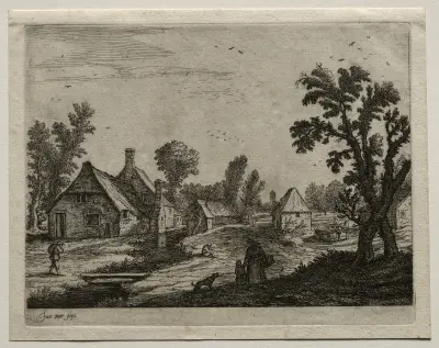 Plankan över bäcken av Jan van Goyen