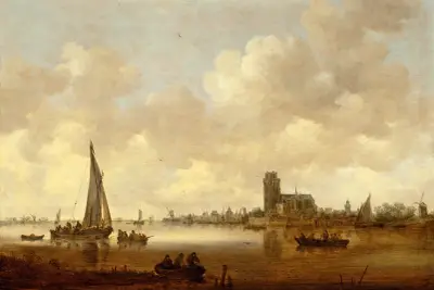 Utsikt över Dordrecht av Jan van Goyen