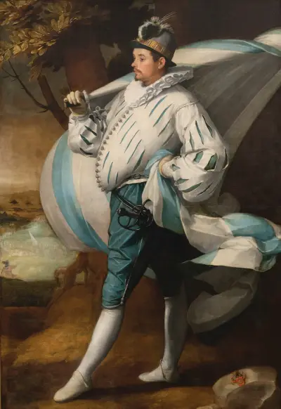 En fanbärare av Cornelis Cornelisz Van Haarlem