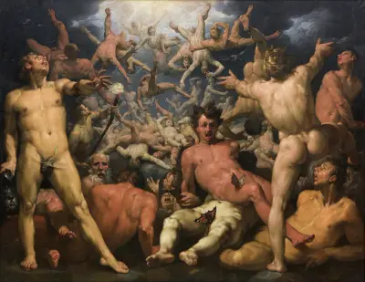 The Fall of the Titans av Cornelis Cornelisz Van Haarlem