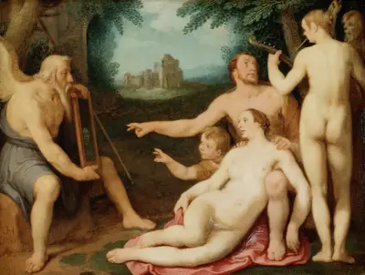 The Mirror of Time av Cornelis Cornelisz Van Haarlem