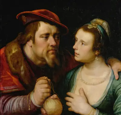 The Unequal Lovers, 1619 – nr 2 av Cornelis Cornelisz Van Haarlem