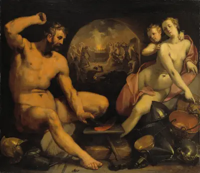 Venus and Vulcan av Cornelis Cornelisz Van Haarlem