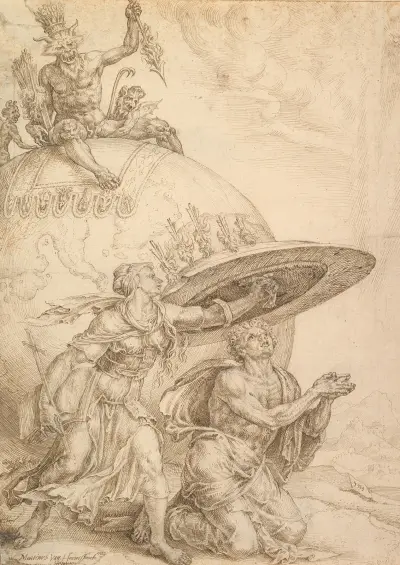 Muž chráněný štítem víry, Maarten Van Heemskerck
