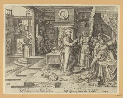 St Peter Healing Aeneas at Lydda av Maarten Van Heemskerck