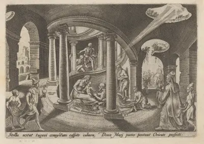 The Adoration of The Magi av Maarten Van Heemskerck