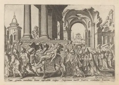 The Burial of Samson av Maarten Van Heemskerck