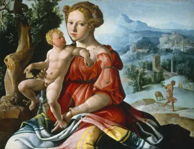 Die Ruhe auf der Flucht nach Ägypten von Maarten Van Heemskerck