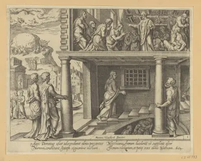 The Return of The Apostles from Mount Olivet and The Election of Matthias as Apostle av Maarten Van Heemskerck