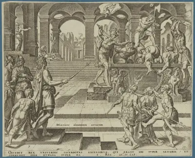 Samariens prästers slakt av Maarten Van Heemskerck