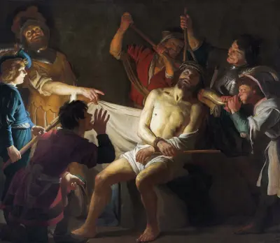 Kristus korunovaný trním, 1622, Gerard van Honthorst