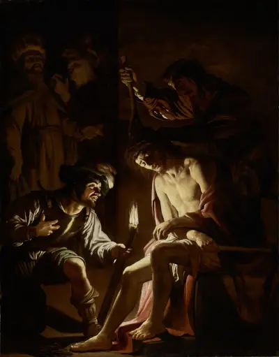 Christ Crowned with Thorns, 1620 av Gerard van Honthorst