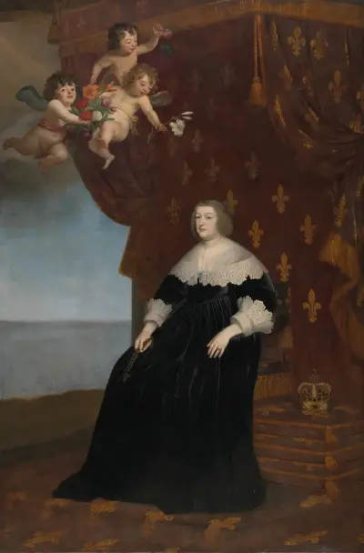 Maria de Medici av Gerard van Honthorst