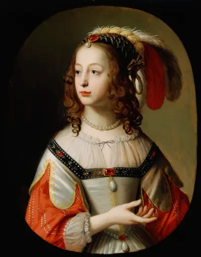 Portrait of Sophia, Princess Palatine av Gerard van Honthorst