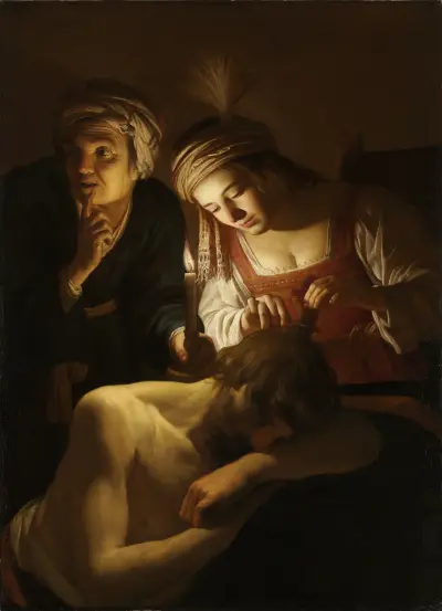 Samson and Delilah av Gerard van Honthorst