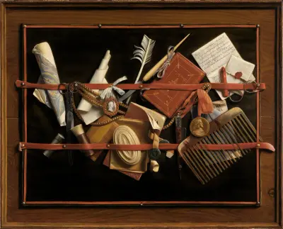Augenbetrüger-Stillleben av Samuel van Hoogstraten