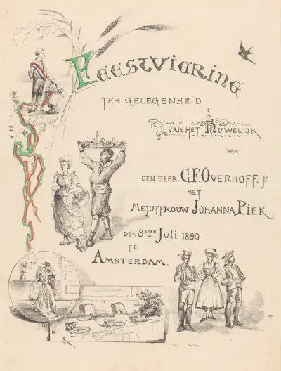 Aankondiging huwelijksfeest av Theo van Hoytema