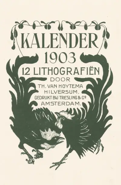 Aankondiging voor kalender 1903 av Theo van Hoytema